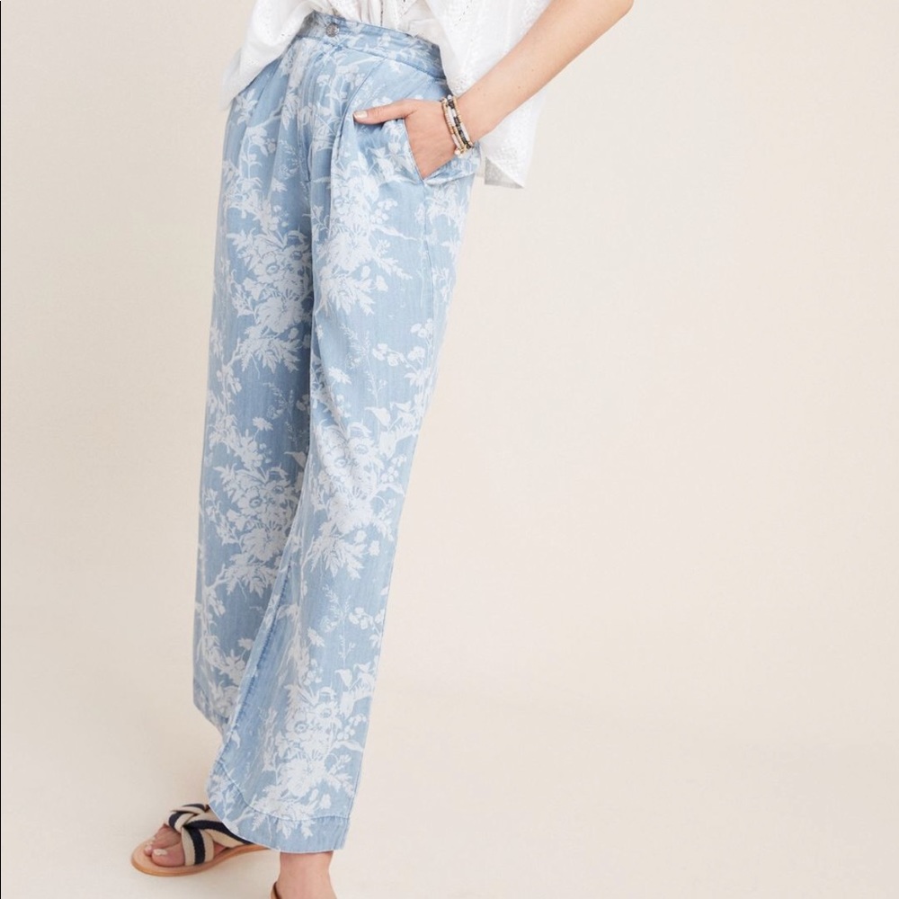 Anthropologie Paige Tropical Toile Pants